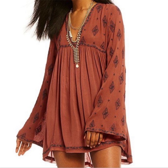 Free People Terracotta Boho Dress - Picture 1 of 6